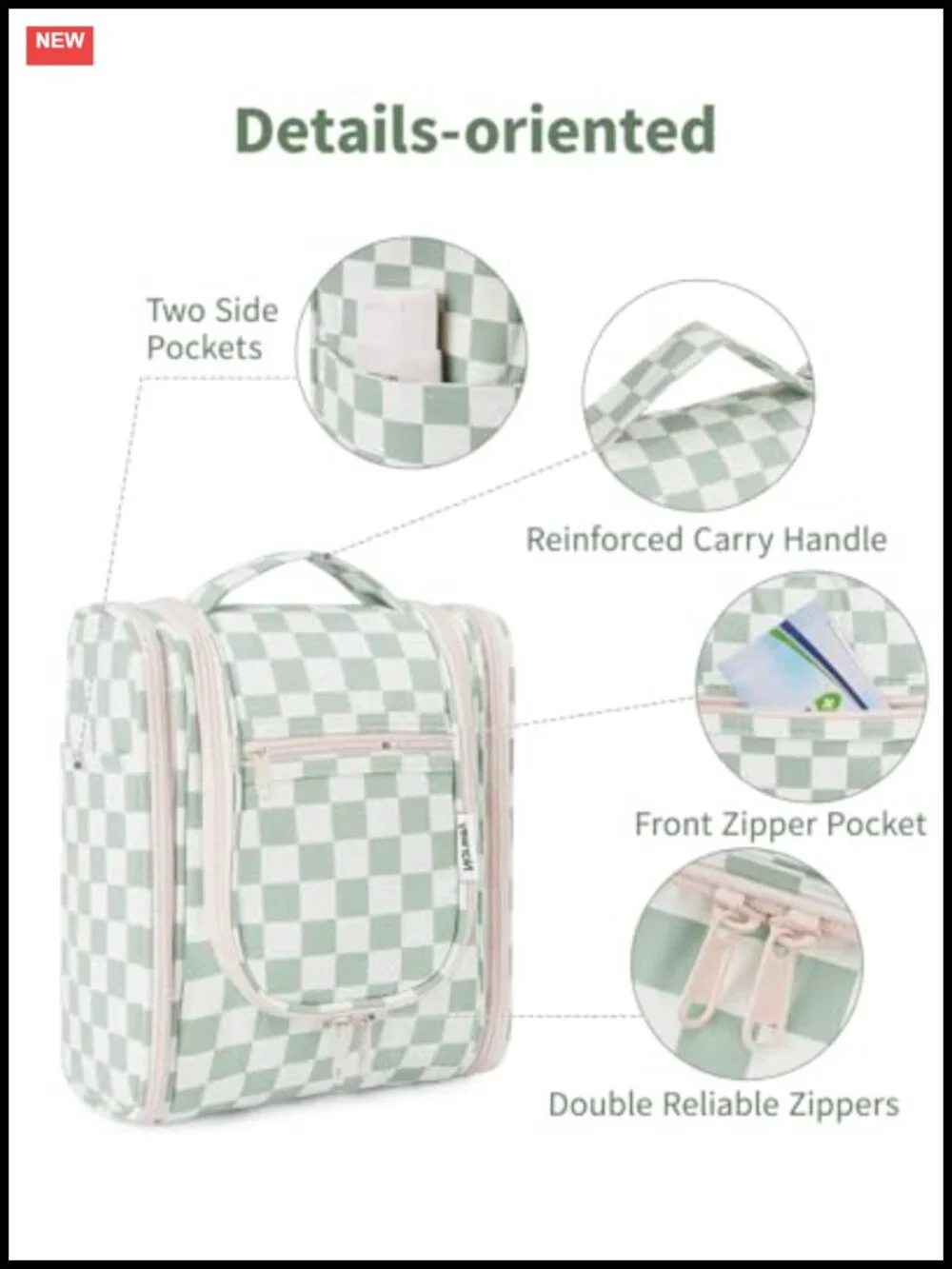 Hanging Travel Toiletry Bag Women Makeup Organizer Cosmetic Case Large Capacity